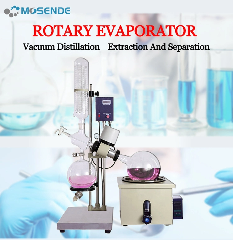 Vacuum Distillation Electric Lifting Extraction Vacuum Rotovap Manual Lifting Rotary Evaporator of Water Bath