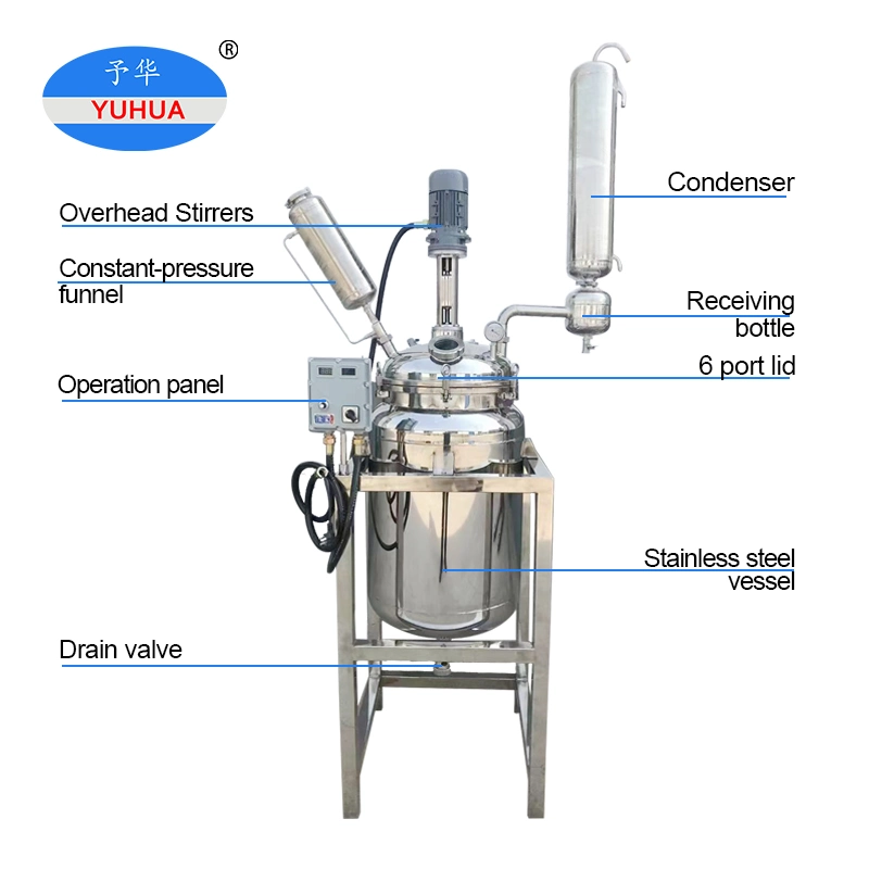 30L Lab High Pressure Stainless Steel Hydrothermal Synthesis Stirring Micro Autoclave Reactor