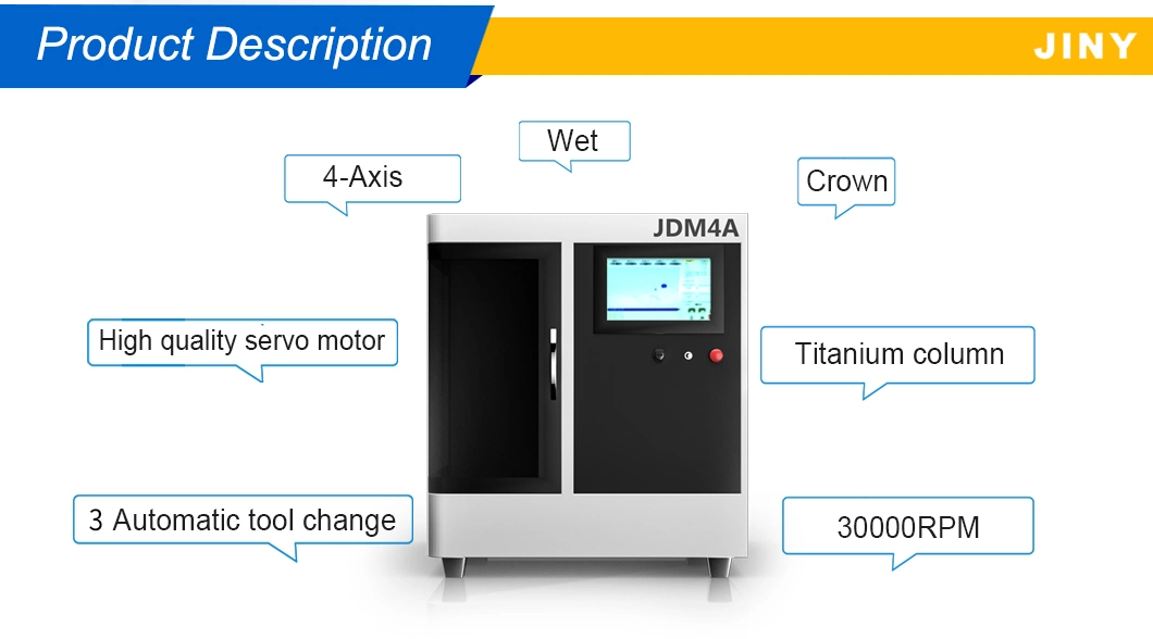 High Precision China Dental Lab Equipment CAD Cam Dental Milling Machine for Titanium Premill Abutment