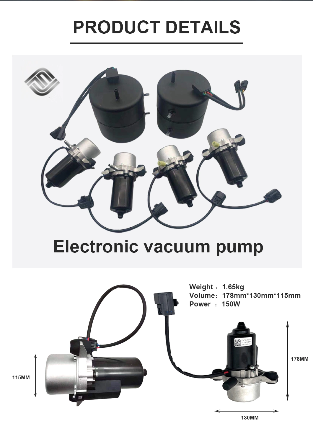 New Energy Automotive Parts Vacuum Booster Pump Up50